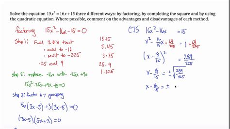 Quadratic equation examples - virtten