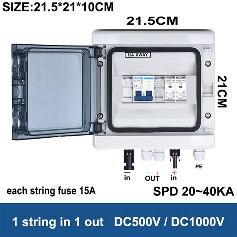 RANMEI Solar PV Combiner Box Fuse MCB SPD Waterproof Box IP65 With