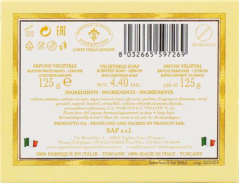 Saponificio Artigianale Fiorentino Botticelli Lemon Soap