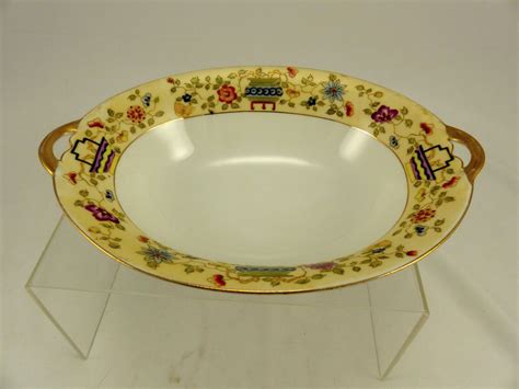 Noritake Mandarin China Vegetable Dish Hand Painted Accents