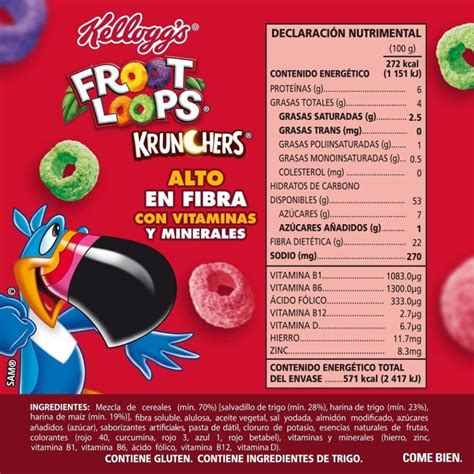 Cereal Kelloggs Froot Loops Krunchers Sabores A Frutas 210 G Walmart