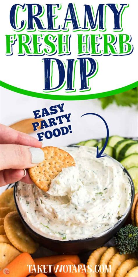 Fresh Herb Cream Cheese Dip Easy Take Two Tapas