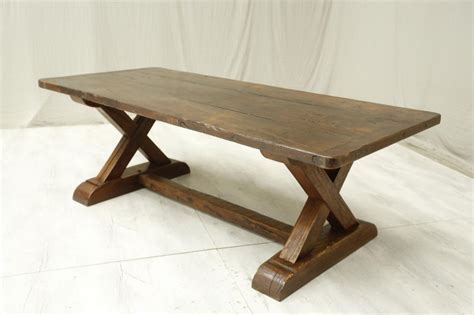 Early Th Century Oak X Frame Dining Table