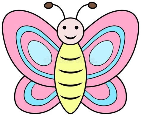 Clipart Rosado De La Mariposa Ilustraci N Del Vector De La Historieta