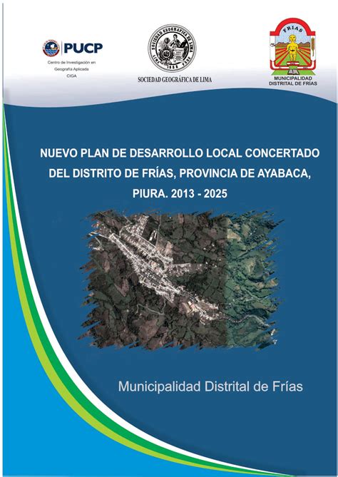 Elaboración Del Plan De Desarrollo Local Concertado Del Distrito De