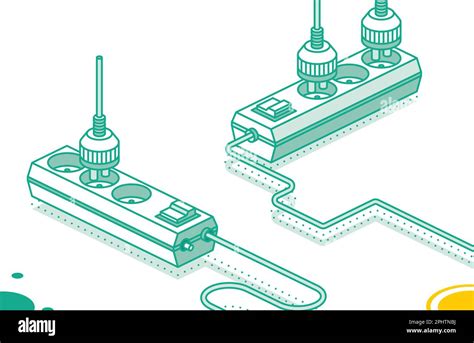 Modern Electric Extension Cord With Plug Electrical Power Socket Strip