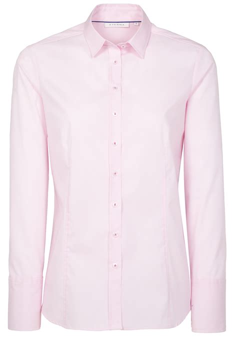 Eterna Modern Classic Langarm Bluse Rosa Wei Gestreift D