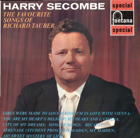 Harry Secombe The Favourite Songs Of Richard Tauber Vinyl Discogs