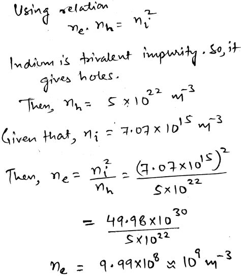 In An Intrinsic Semiconductor The Density Of Conduction Electrons Is