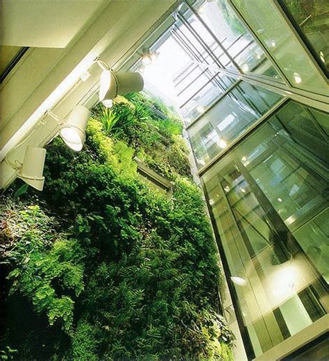 Green Elevator Shaft Via Vertical Garden The Art Of Organic