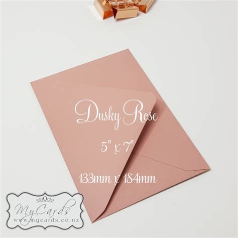 5x7 Dusky Rose Diamond Flap Envelope Mycards Wedding Nz