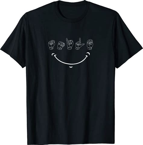 Poop Sign Language T-Shirt Smile American Sign Language ASL