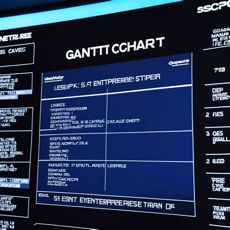 A Gantt Chart On A Display Screen In The Uss Enterprise D By Pyradonis