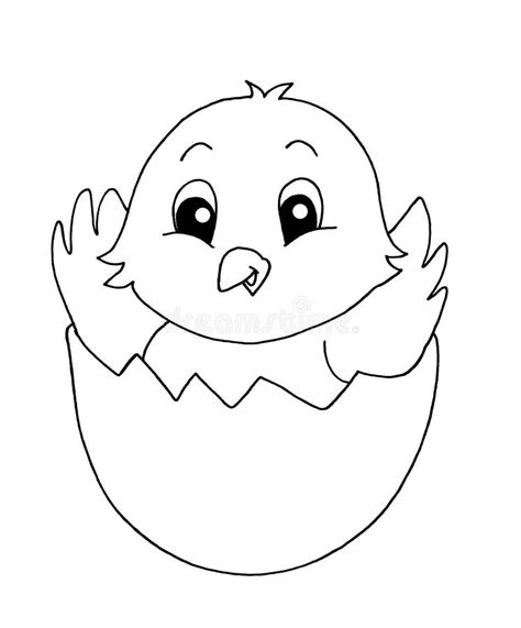 Baby Chick Clipart Black And White