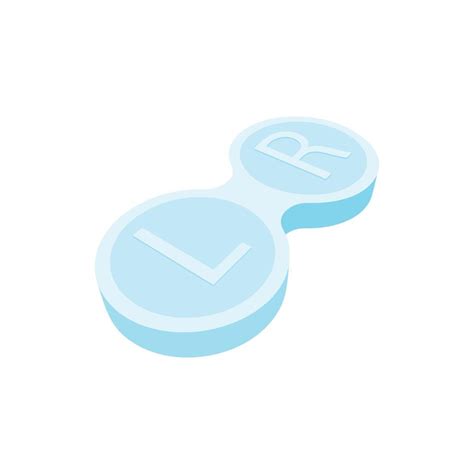 Closed Contact Lens Case Icon Cartoon Style Vector Art At