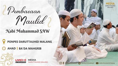 Live Pembacaan Maulid Nabi Muhammad Saw Simtudduror Ponpes