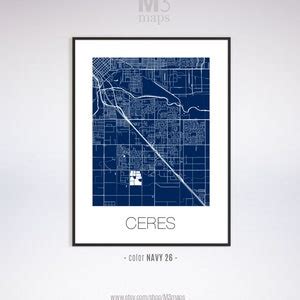 Ceres California Ceres CA Map Ceres Map Ceres Print Ceres - Etsy