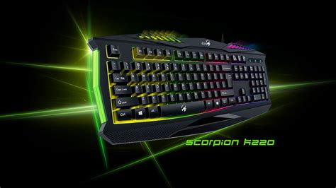 Teclado Gamer Genius Scorpion K220 Smart Keyboard RetroIluminado