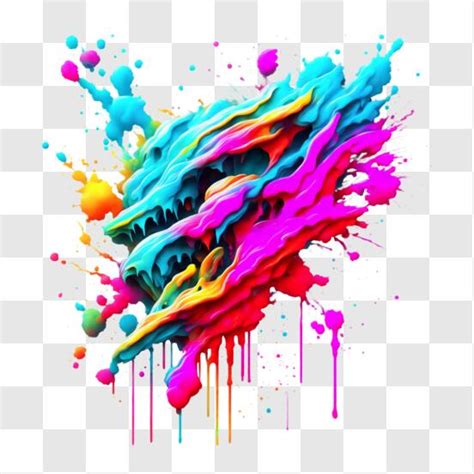 Download Vibrant Paint Splatter Art Png Online Creative Fabrica