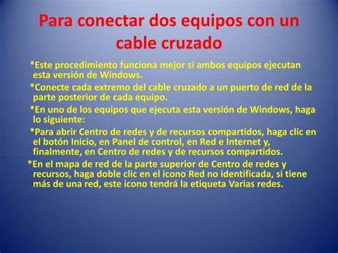 Configuracion De Maquinas Con Cables De Red Cruzado Dani Ppt