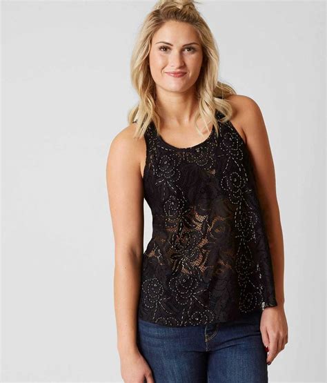 Daytrip Lace Tank Top Womens Tank Tops In Black Buckle Tank Tops