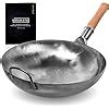 Yosukata Silver Round Bottom Wok Pan In Cm Woks And Stir Fry