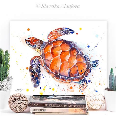 Hawksbill Turtle Art - Etsy