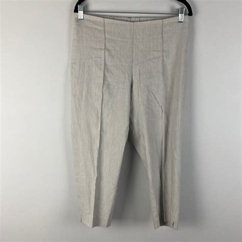 J Jill Pants Jumpsuits J Jill Linen Stretch Cropped Pants Womens