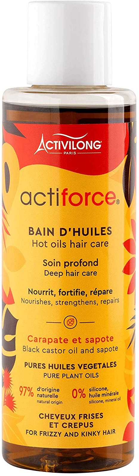 Bain D Huiles Cheveux Fris S Et Cr Pus Activilong Actiforce Carapate Et