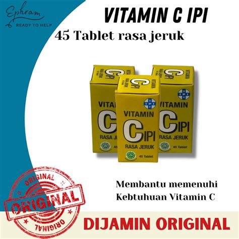 Jual Vitamin C Ipi Rasa Jeruk Tablet Shopee Indonesia