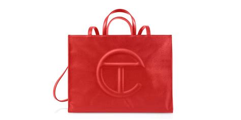 New Medium Red Telfar Bag Town