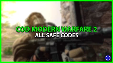 COD Modern Warfare 2 Campaign All Safe Codes