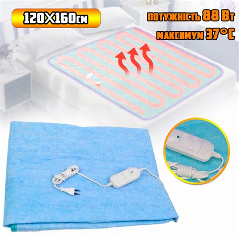 Электрическая простынь с подогревом Yasam 120*160 согревающая ...