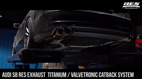 Audi S8 Quattro Res Exhaust Natural Titanium Valvetronic Catback