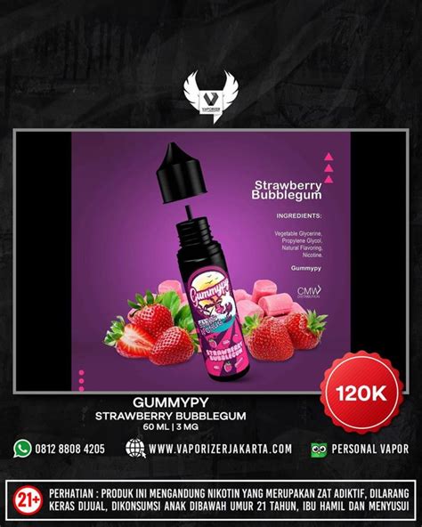 Jual Gummypy Strawberry Bubblegum Ml Vape Harga Murah Jakarta