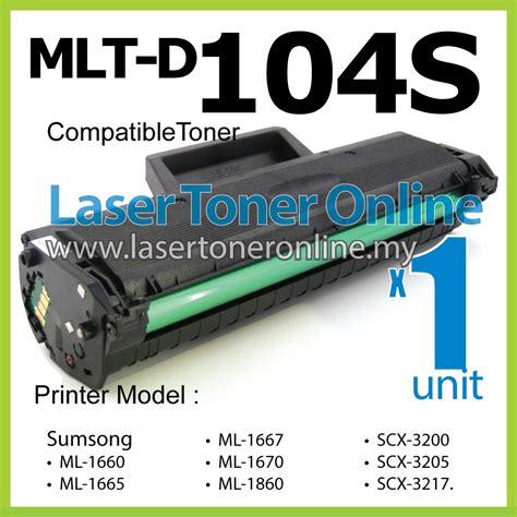 MLT-D104S MLTD104S MLT D104S ML-1660 ML-1665 ML-1667 ML-1670 ML-1860 ...