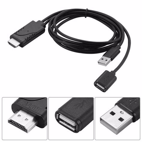 Usb Female To Hdmi Male Hdtv Adapter Cable For Iphone8 7 7plus 6s 6