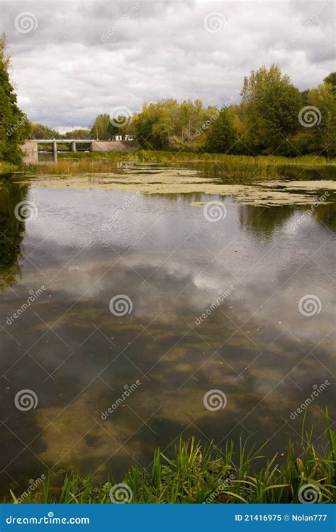 Dam On A Small River Royalty Free Stock Photo - Image: 21416975