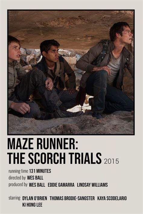 An Advertisement For Maze Runner The Scorch Trials Featuring Two Men