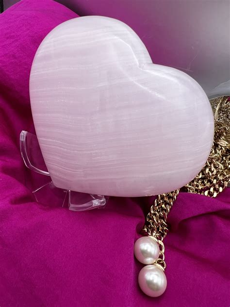 Pink Calcite Hearts