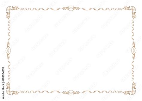 3 Stripes style gold border & frame blank for certificate Stock Vector ...