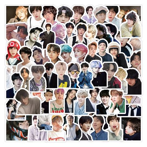 100 Sheets Bts Stickers Ins Style High Value Handsome Guy Stickers