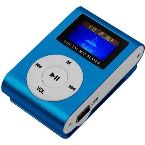 Ociodual Lecteur De Musique Num Rique Mp En M Tal Mini Usb Bleu