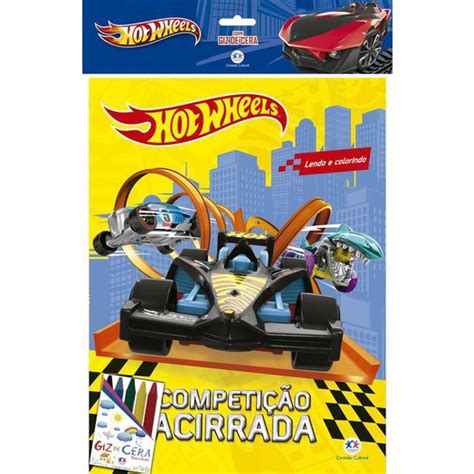 Livro Hot Wheels Competi O Acirrada Incluso Giz De Cera Shopee Brasil