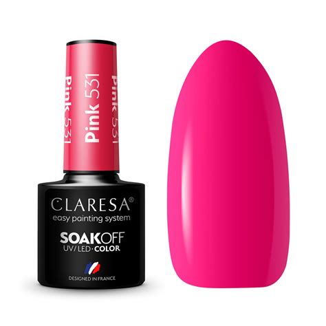 CLARESA Lakier Hybrydowy Pink 531 5g JustNails Pl