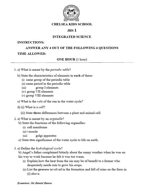 Form 1 - Science | PDF | Atoms | Cell (Biology)