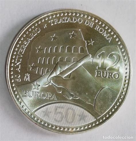 12 euros de españa plata 2007 tratado de roma Vendido en Venta