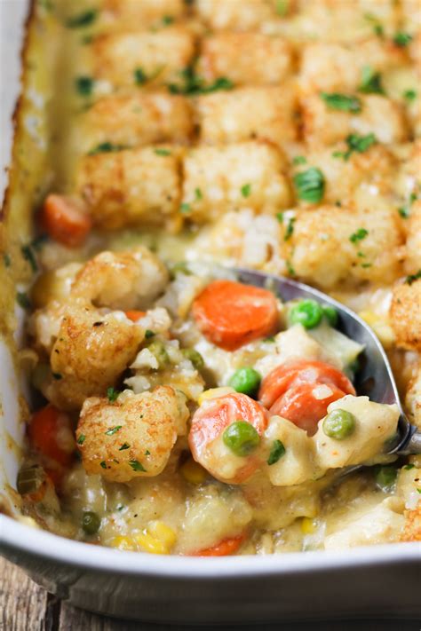 Chicken Pot Pie Tater Tot Casserole Modern Farmhouse Eats