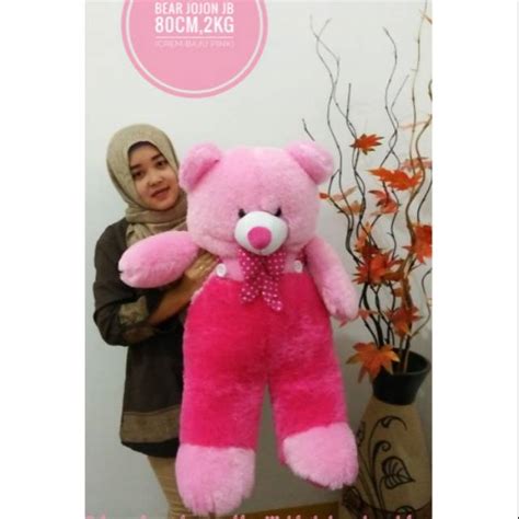 Jual Boneka Teddy Bear Jojon Jumbo Ukuran 80 Cm Berat 2 Kg Seri Warna