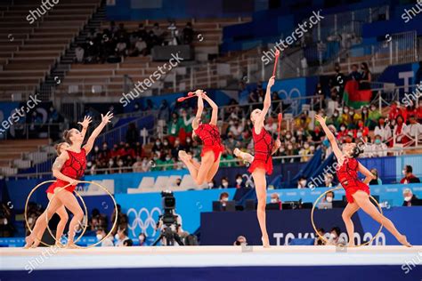 Bulgaria Team Group Bul Rhythmic Gymnastics Editorial Stock Photo